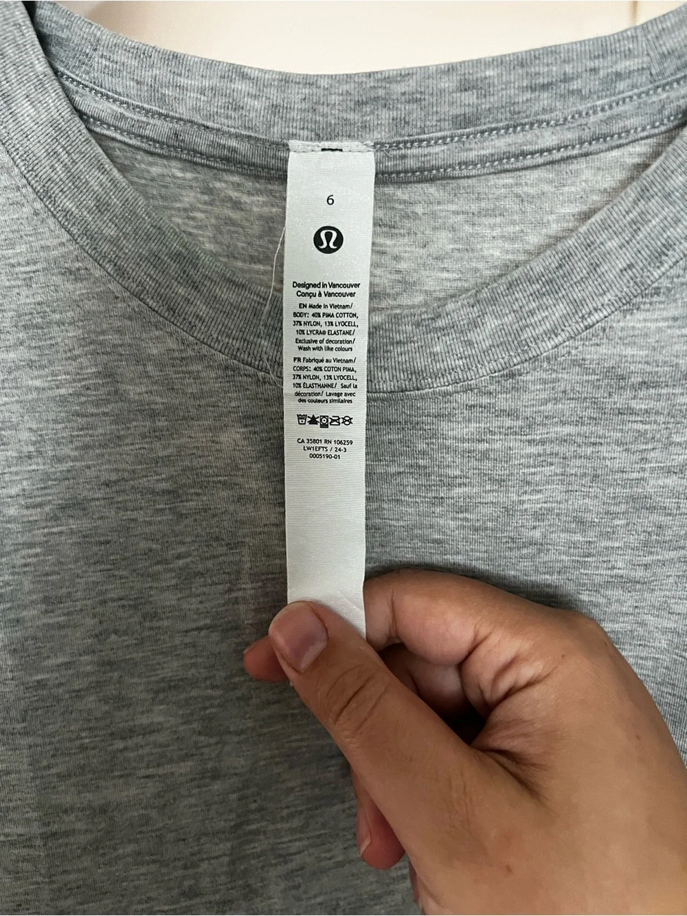 Lululemon Classic Grey Crewneck T-Shirt Dress